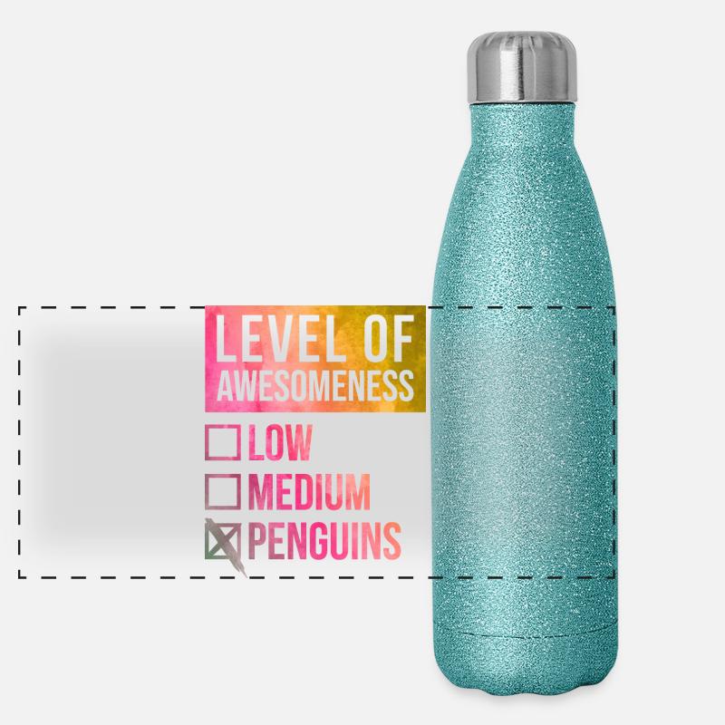 Pinguin Panorama Glitzer Isolierflasche 500 ml