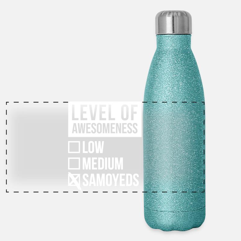 Samoyed Gourde isotherme panoramique pailletée 500 ml