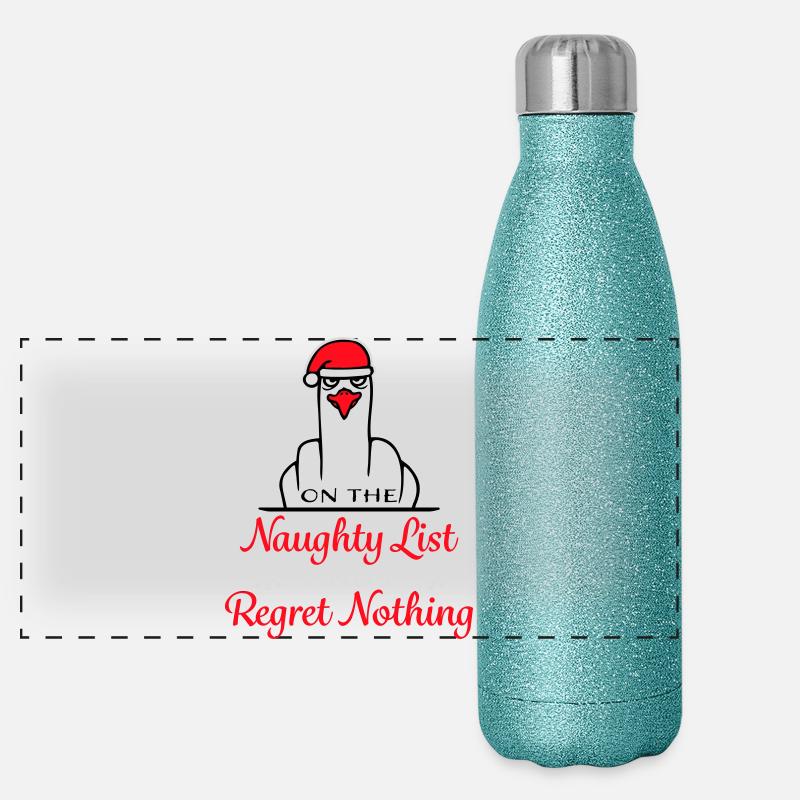Sur la liste des vilains et je ne regrette rien Böse Möwe Gourde isotherme panoramique pailletée 500 ml