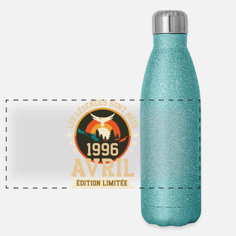Légende Née Avril 1996 Édition Limitée Gourde isotherme panoramique pailletée 500 ml