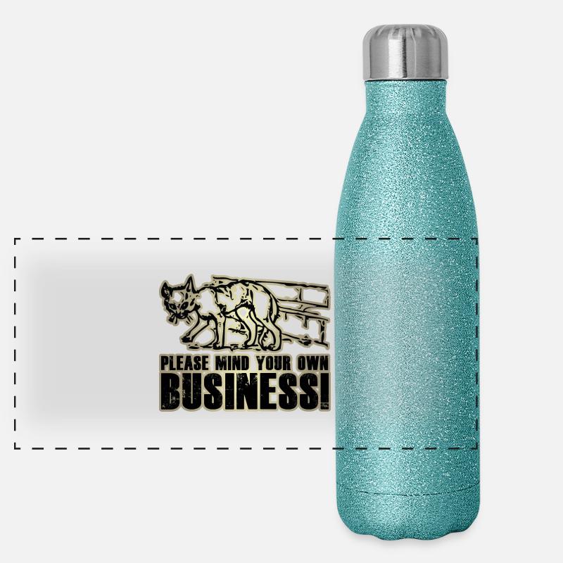 Please mind your own Business! Panorama Glitzer Isolierflasche 500 ml