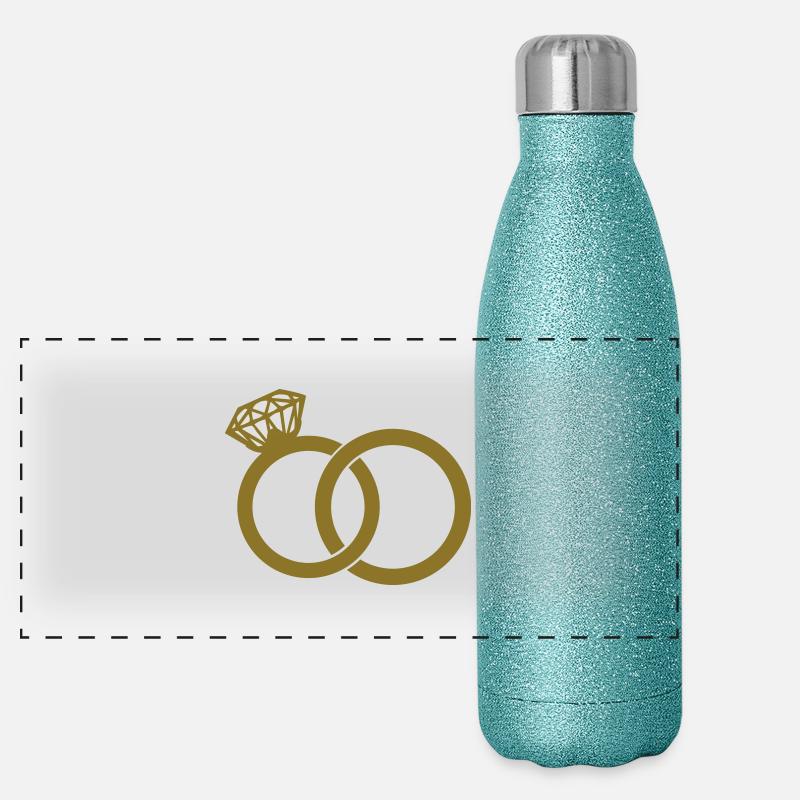 eheringe - wedding rings - wedding band Gourde isotherme panoramique pailletée 500 ml