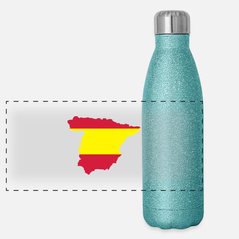 spanien Panorama Glitzer Isolierflasche 500 ml