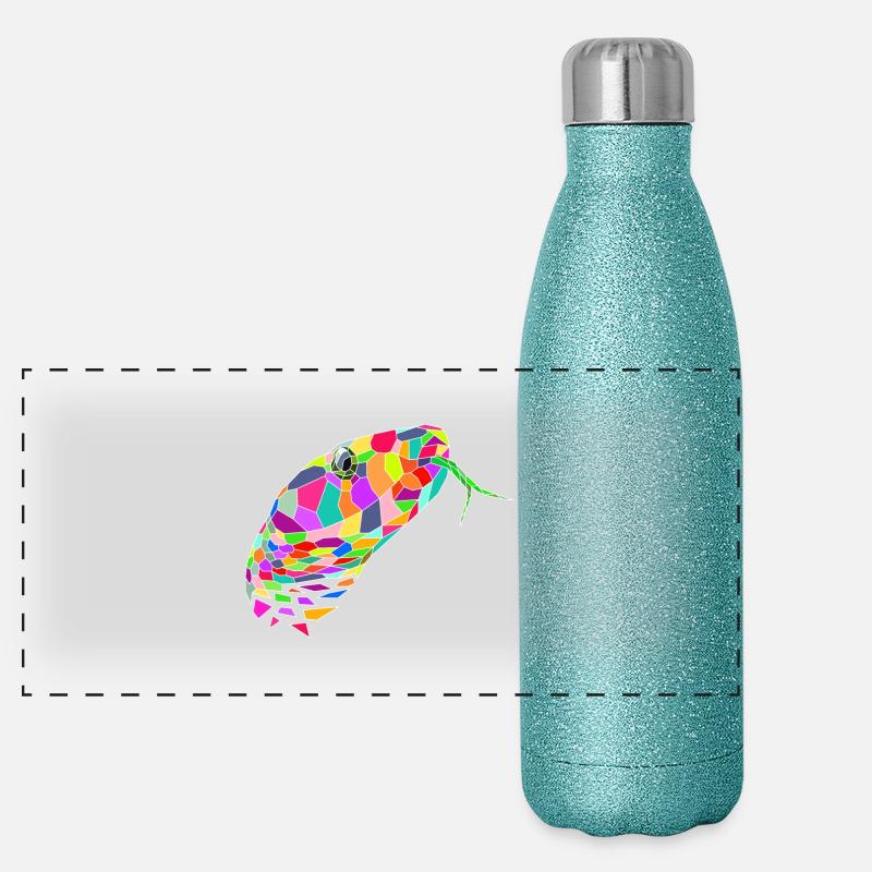 Snake colored Panoramic Glitter Thermal Bottle 500 ml