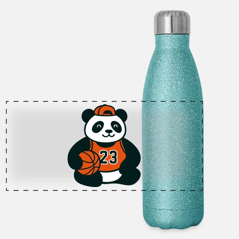 Basket-ball Panda Gourde isotherme panoramique pailletée 500 ml