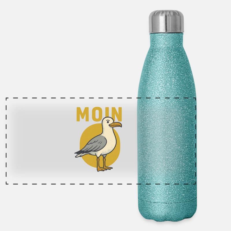 Moin Möwe Panorama Glitzer Isolierflasche 500 ml