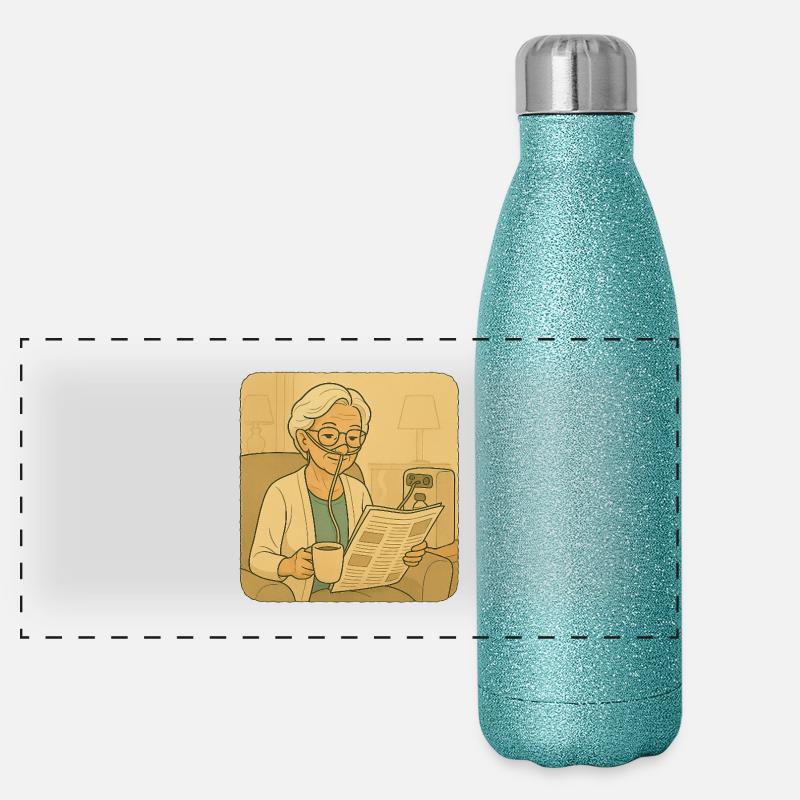 Thérapie de ventilation Gourde isotherme panoramique pailletée 500 ml
