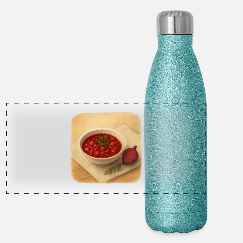 Soupe de betteraves Gourde isotherme panoramique pailletée 500 ml