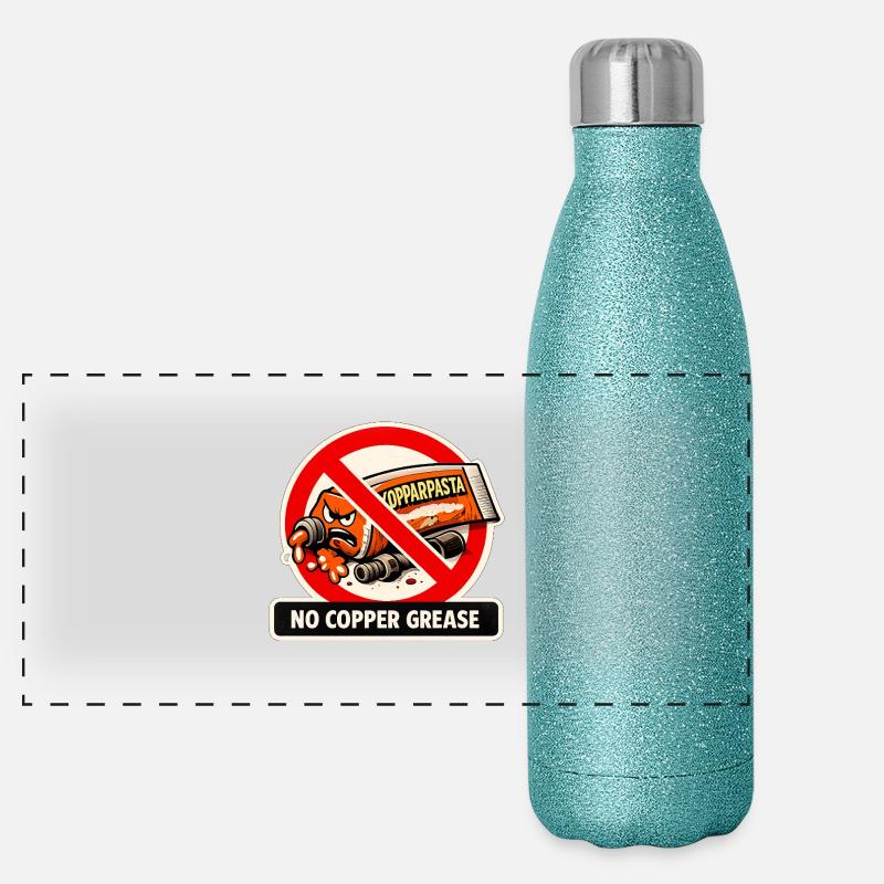 Pas de pâte de cuivre Gourde isotherme panoramique pailletée 500 ml