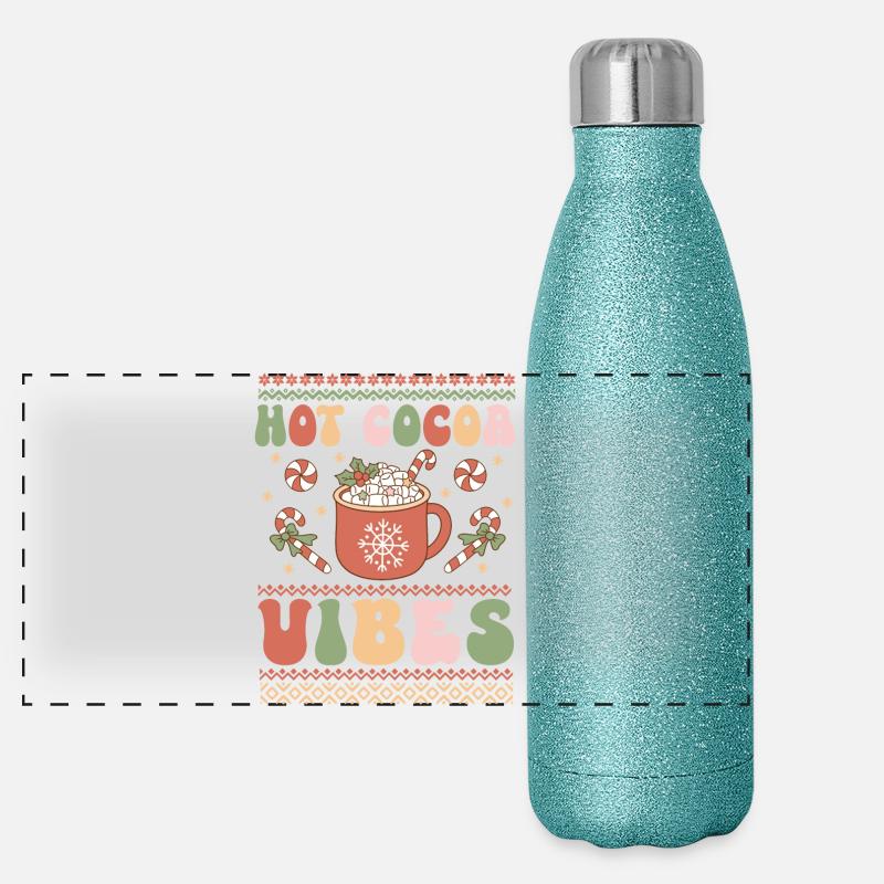 Pull de Noël moche Gourde isotherme panoramique pailletée 500 ml