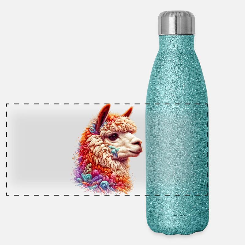 Alpaca Panoramic Glitter Thermal Bottle 500 ml