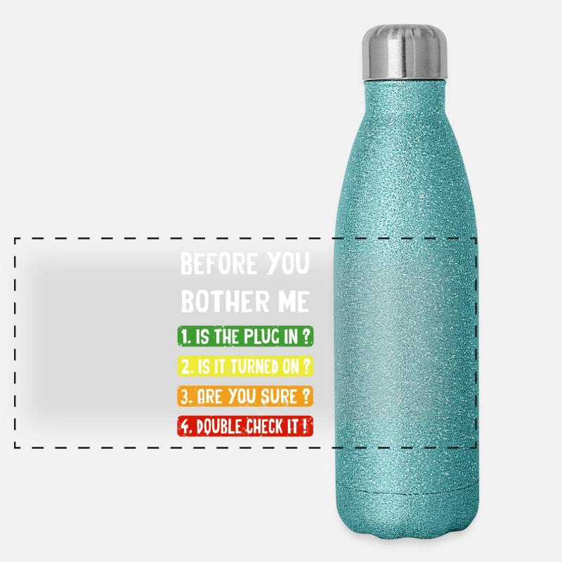 Before you bother me Panorama Glitzer Isolierflasche 500 ml
