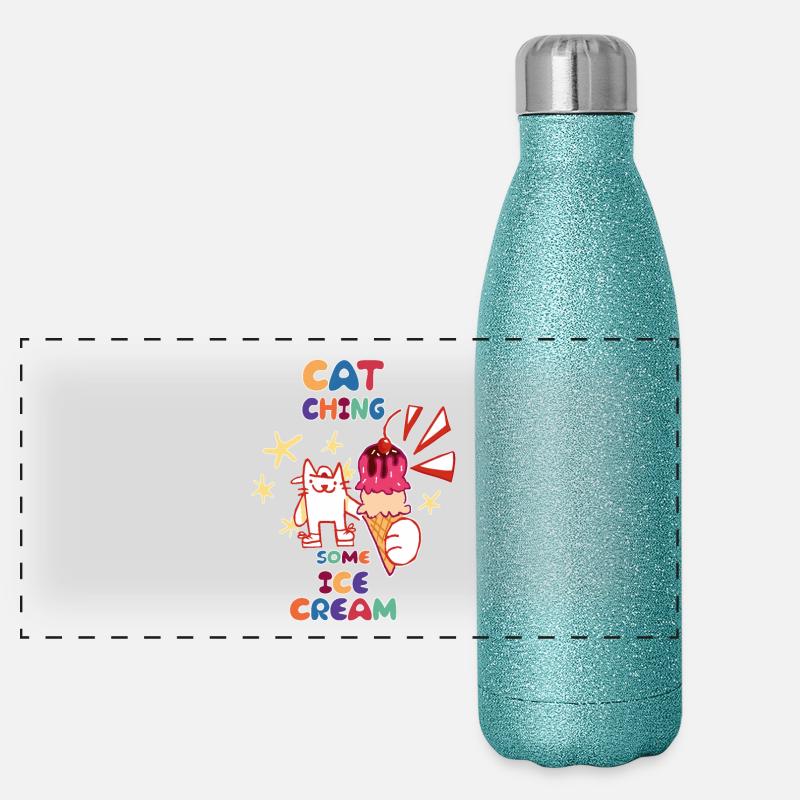 Ein Eis fangen Panorama Glitzer Isolierflasche 500 ml