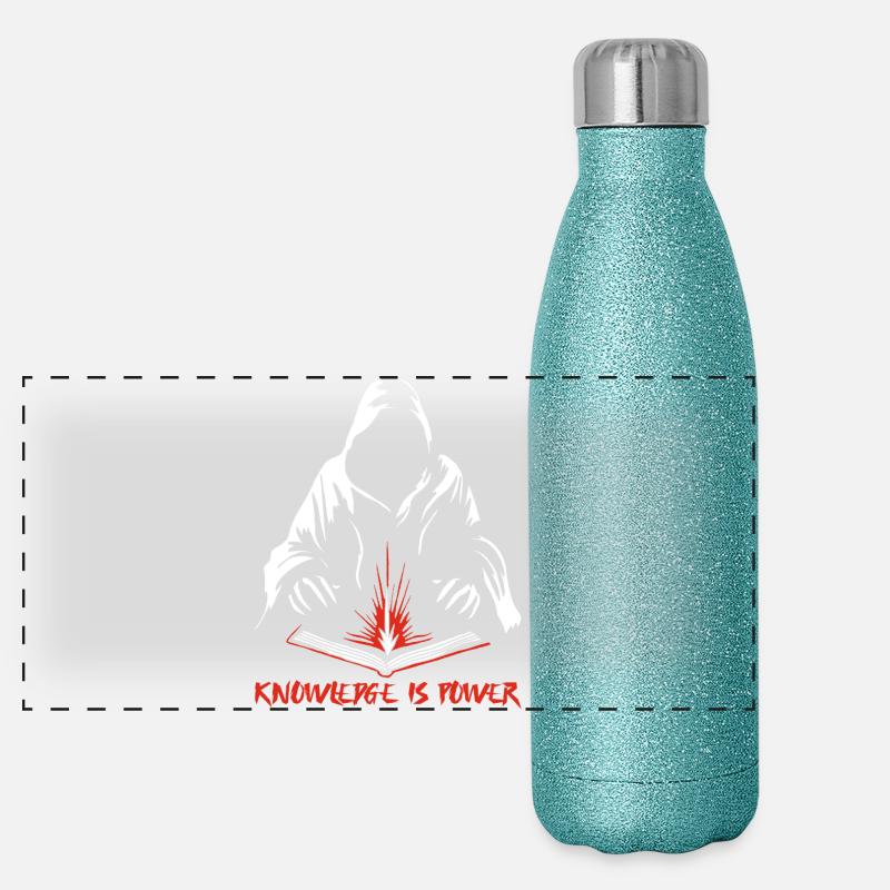 Knowledge is power Panoramic Glitter Thermal Bottle 500 ml