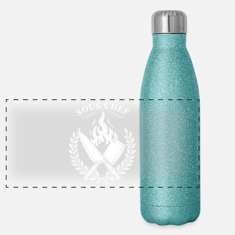 Sous-chef Flammes Conception de cuisson Gourde isotherme panoramique pailletée 500 ml