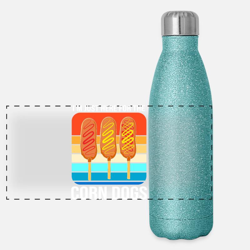 Corn Dog Panorama Glitzer Isolierflasche 500 ml