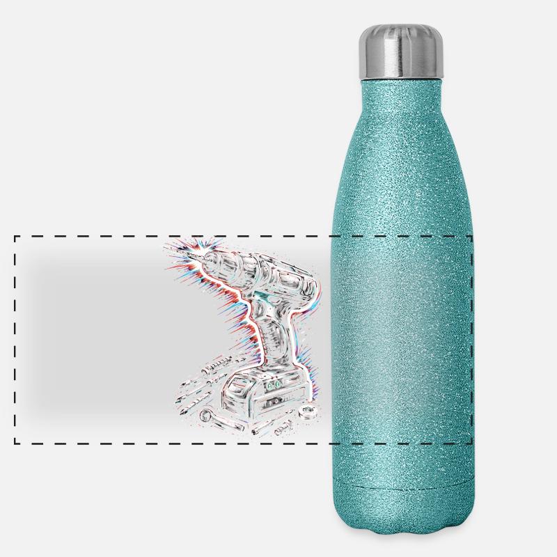 Cordless Screwdriver Tool DIY Design Panoramic Glitter Thermal Bottle 500 ml