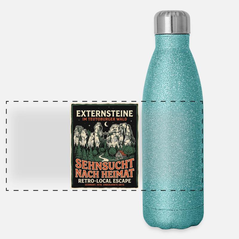 Externsteine Heimat Panorama Glitzer Isolierflasche 500 ml