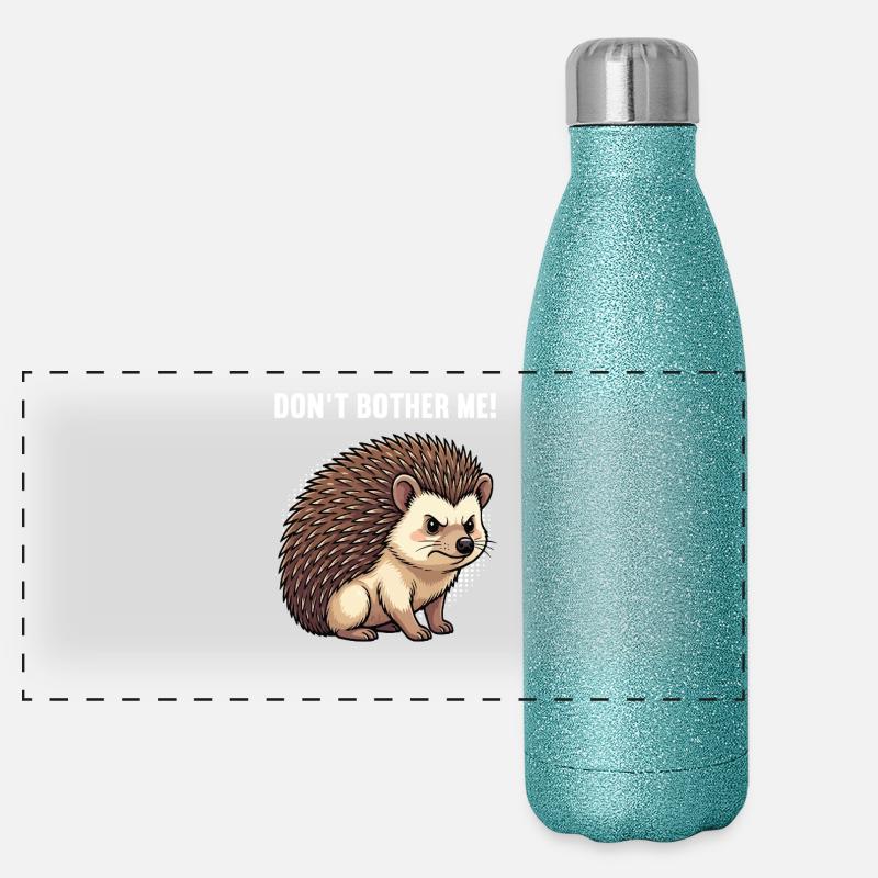 Don't Bother Me Hedgehog Hedgehog Lover Hedgehog Stinger Panoramic Glitter Thermal Bottle 500 ml