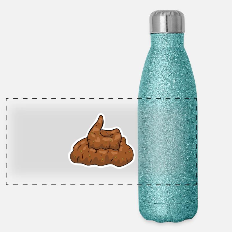Kack Haufen Panorama Glitzer Isolierflasche 500 ml