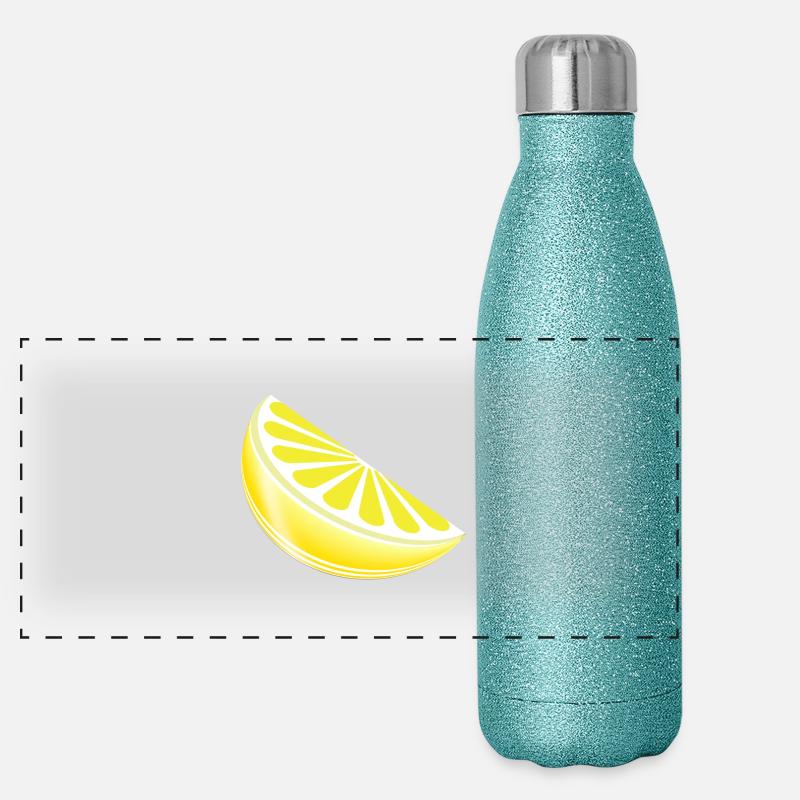 Zitrone Panorama Glitzer Isolierflasche 500 ml