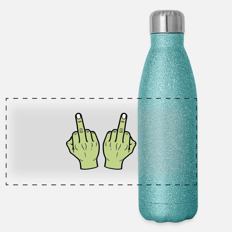 Main du majeur Gourde isotherme panoramique pailletée 500 ml
