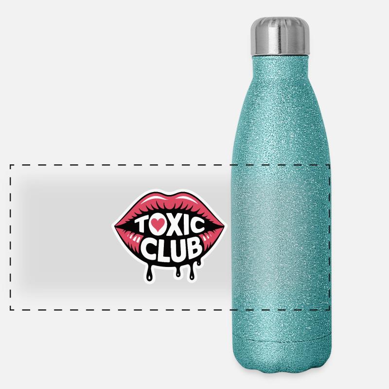 GIFTIGES T-SHIRT Panorama Glitzer Isolierflasche 500 ml