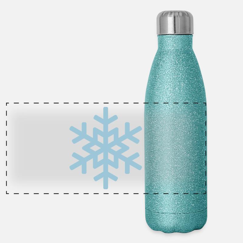 flocon de neige 1 Gourde isotherme panoramique pailletée 500 ml