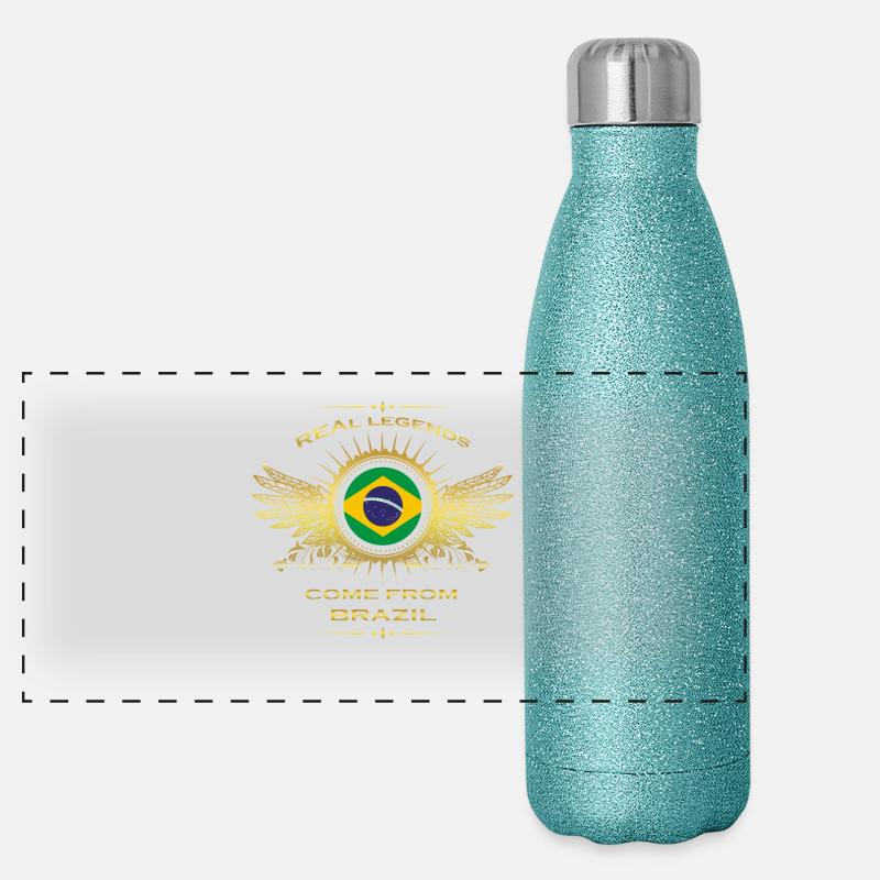 Légendes nés cadeau maison à BRAZIL Gourde isotherme panoramique pailletée 500 ml