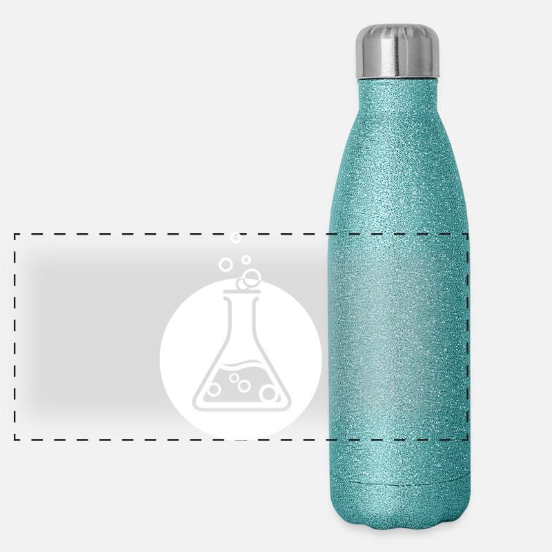 Fiole Scientifique Chimie Symbole Erlenmeyer Gourde isotherme panoramique pailletée 500 ml