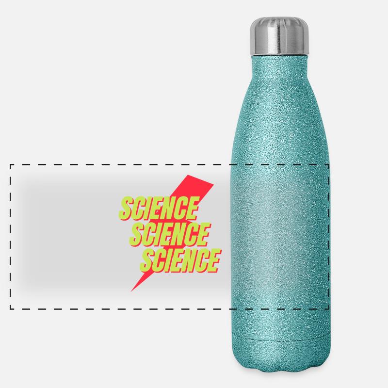 Conception du boulon scientifique néon Gourde isotherme panoramique pailletée 500 ml