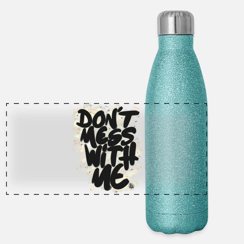 Don't mess with me Gourde isotherme panoramique pailletée 500 ml