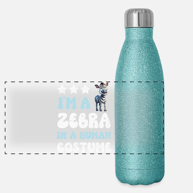 Zèbre Gourde isotherme panoramique pailletée 500 ml