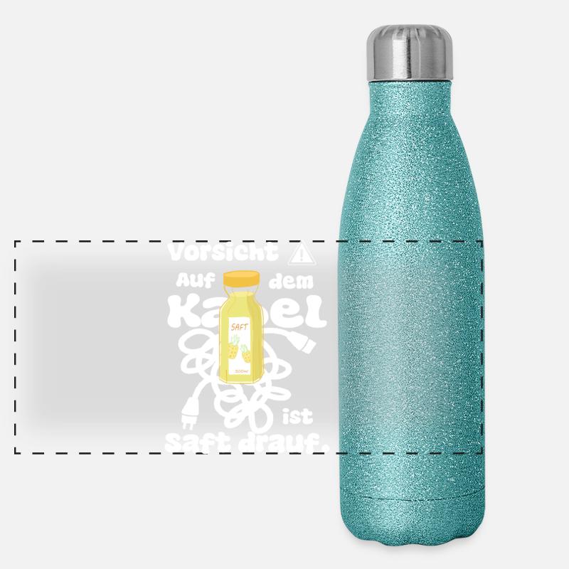 Drôle de dicton d’électricien Gourde isotherme panoramique pailletée 500 ml