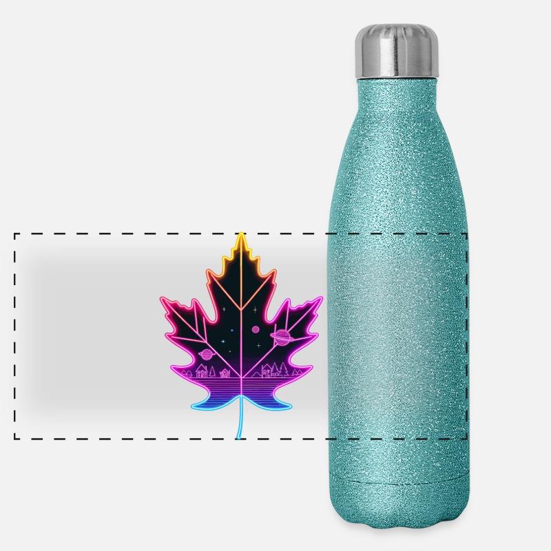 Maple leaf Panoramic Glitter Thermal Bottle 500 ml
