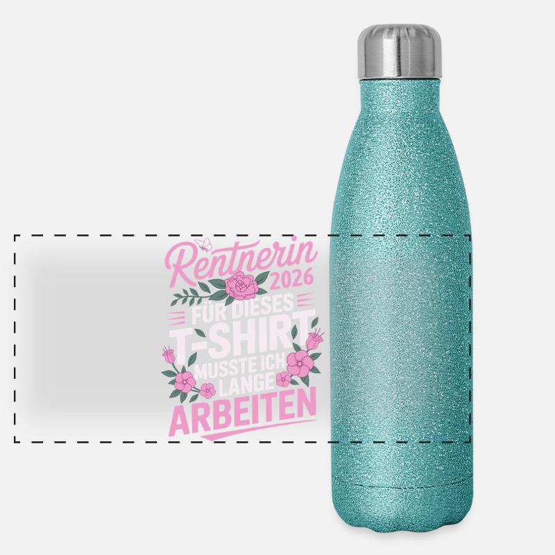 Retraité 2026 Gourde isotherme panoramique pailletée 500 ml