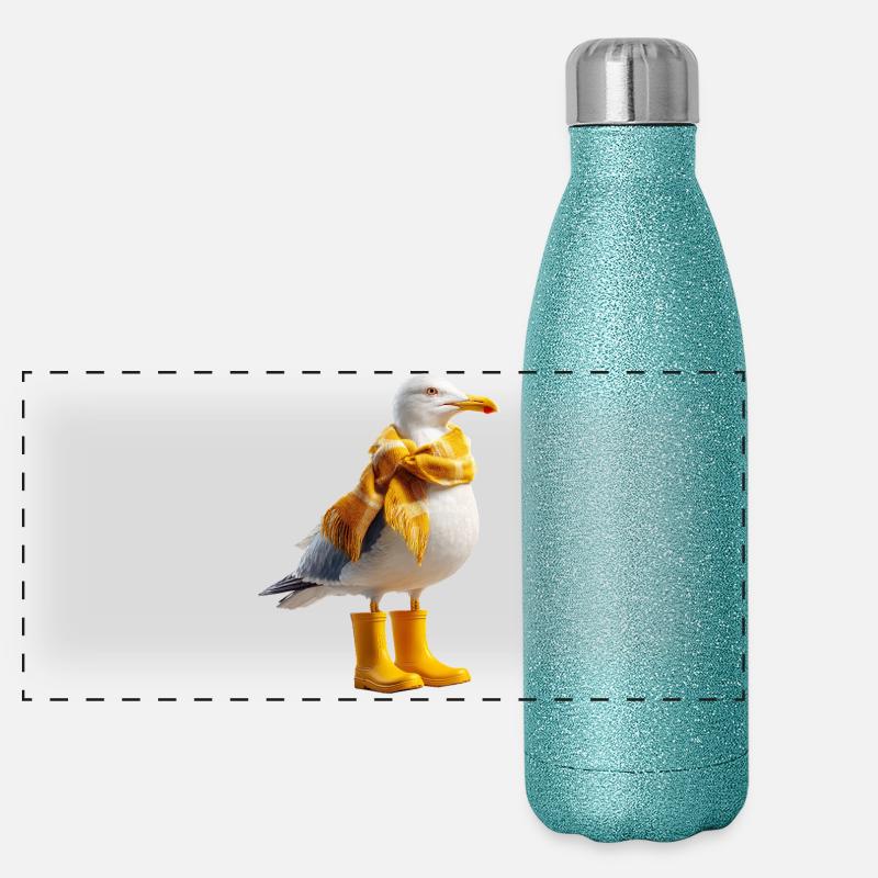 Mouette avec accessoires de pluie Gourde isotherme panoramique pailletée 500 ml