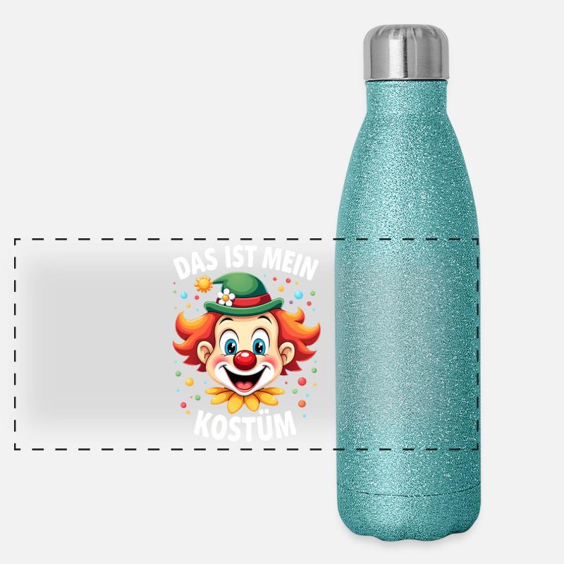 Déguisement de clown de carnaval Carnaval Carnaval Gourde isotherme panoramique pailletée 500 ml