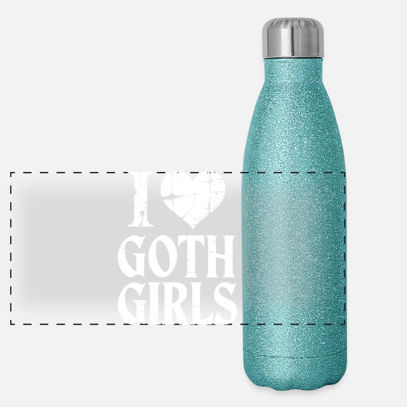 J’aime les filles gothiques Gourde isotherme panoramique pailletée 500 ml