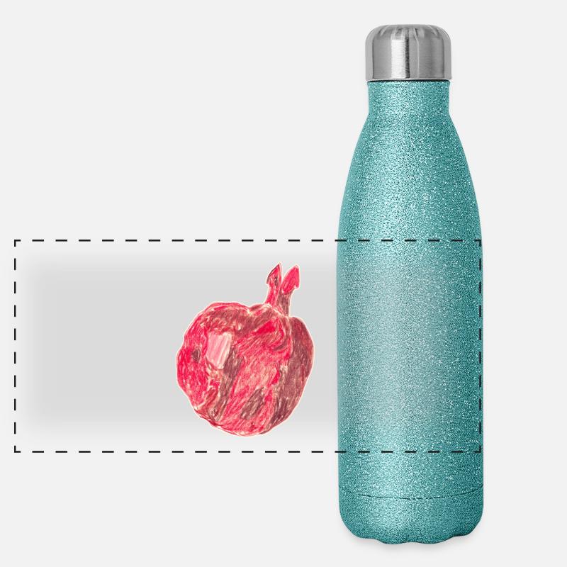 Granatapfel Panorama Glitzer Isolierflasche 500 ml