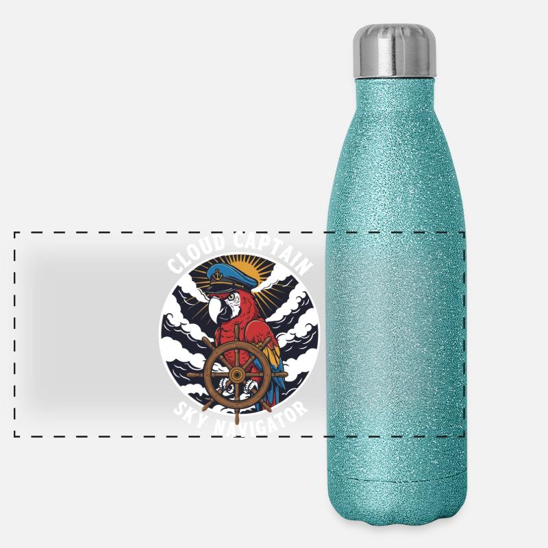 Parrot Captain Cloud Sky Navigator Panoramic Glitter Thermal Bottle 500 ml