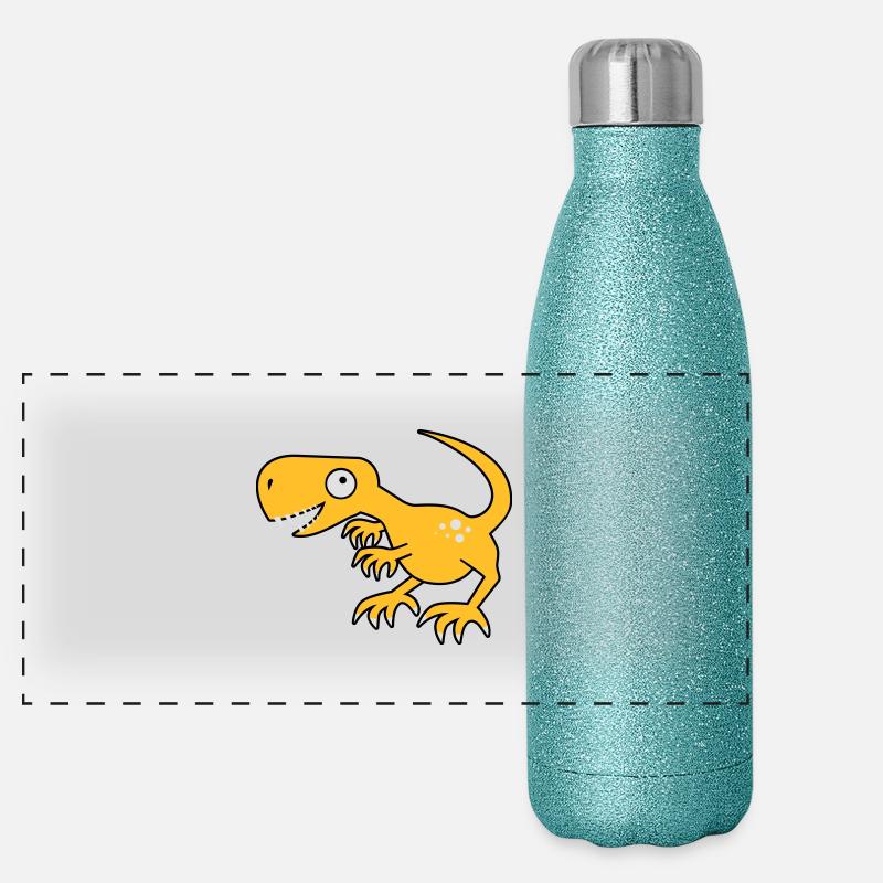 Dino, dinosaure, monstre Gourde isotherme panoramique pailletée 500 ml