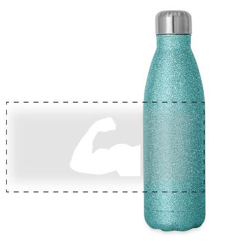 Arm 3 - Panoramic Glitter Thermal Bottle 500 ml - blue glitter - Front
