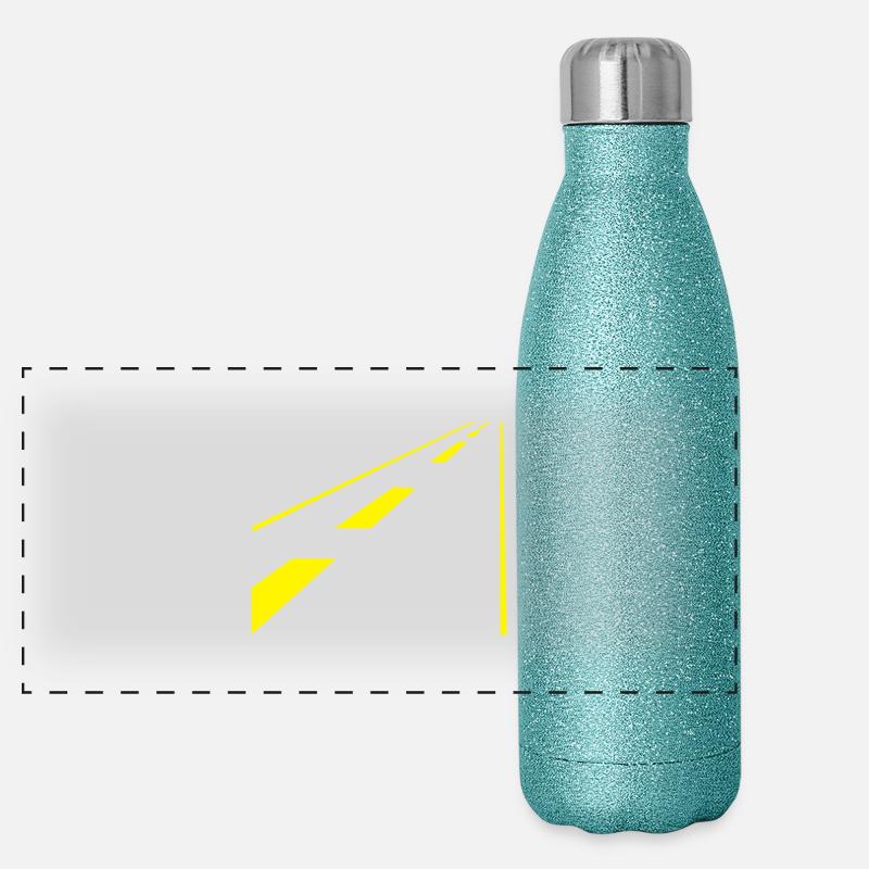 road / Straße (1c) Panoramic Glitter Thermal Bottle 500 ml