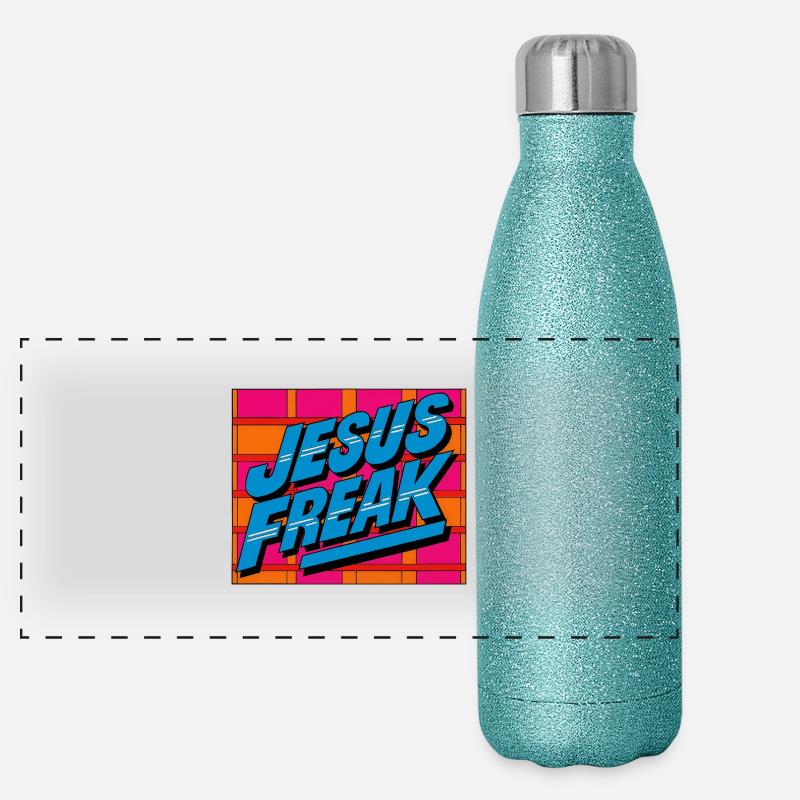 Monstre de Jésus Gourde isotherme panoramique pailletée 500 ml