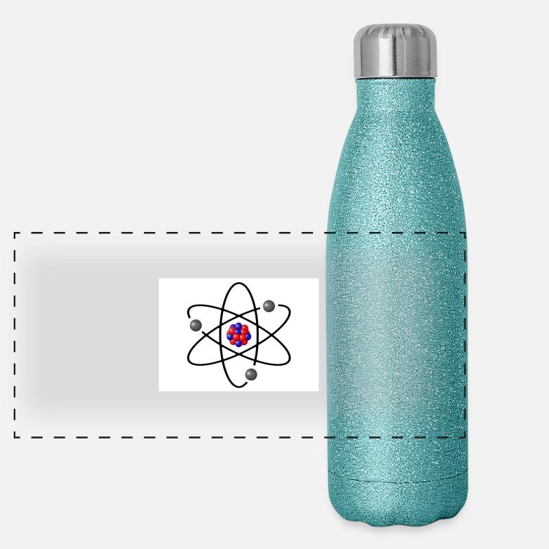 Physikteilchen aus The big bang Theory Geschenkide - Panorama Glitzer Isolierflasche 500 ml - Blau Glitzer