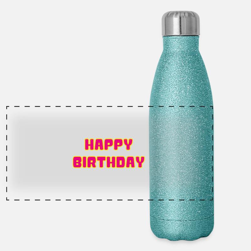 ANNIVERSARY. HAPPY BIRTHDAY Panoramic Glitter Thermal Bottle 500 ml