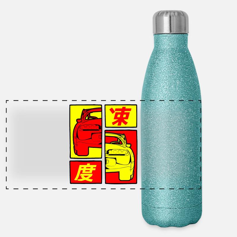 Comic Strips japan jdm legend - supra Panoramic Glitter Thermal Bottle 500 ml