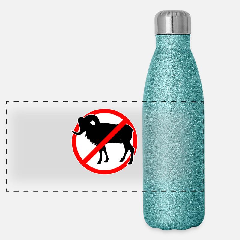 Goats or mouflons prohibited - goat Panoramic Glitter Thermal Bottle 500 ml