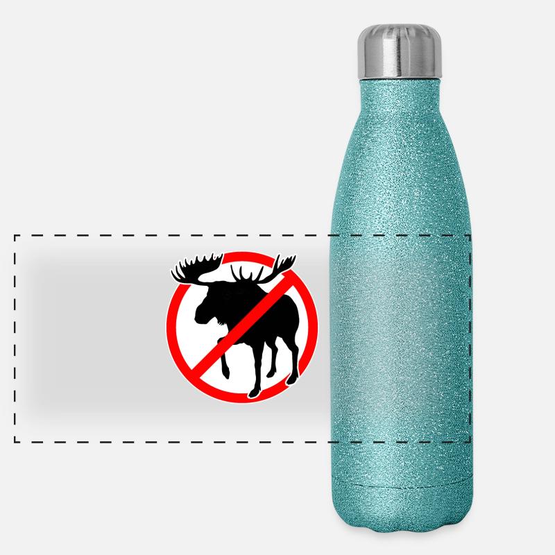 no moose allowed. Moose forbidden Panoramic Glitter Thermal Bottle 500 ml